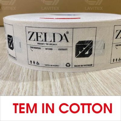 Tem in cotton tại lavitex
