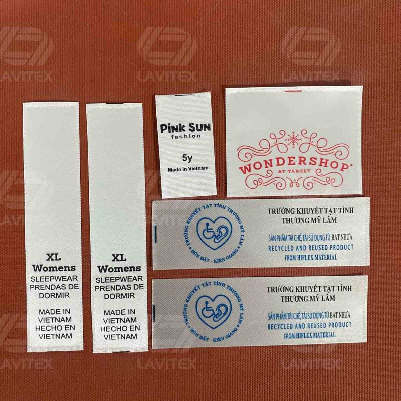 In Tem Satin là gì? Làm Tem quần áo bằng nhãn Satin NÊN HAY CHĂNG? 4 In tem satin tại Lavitex