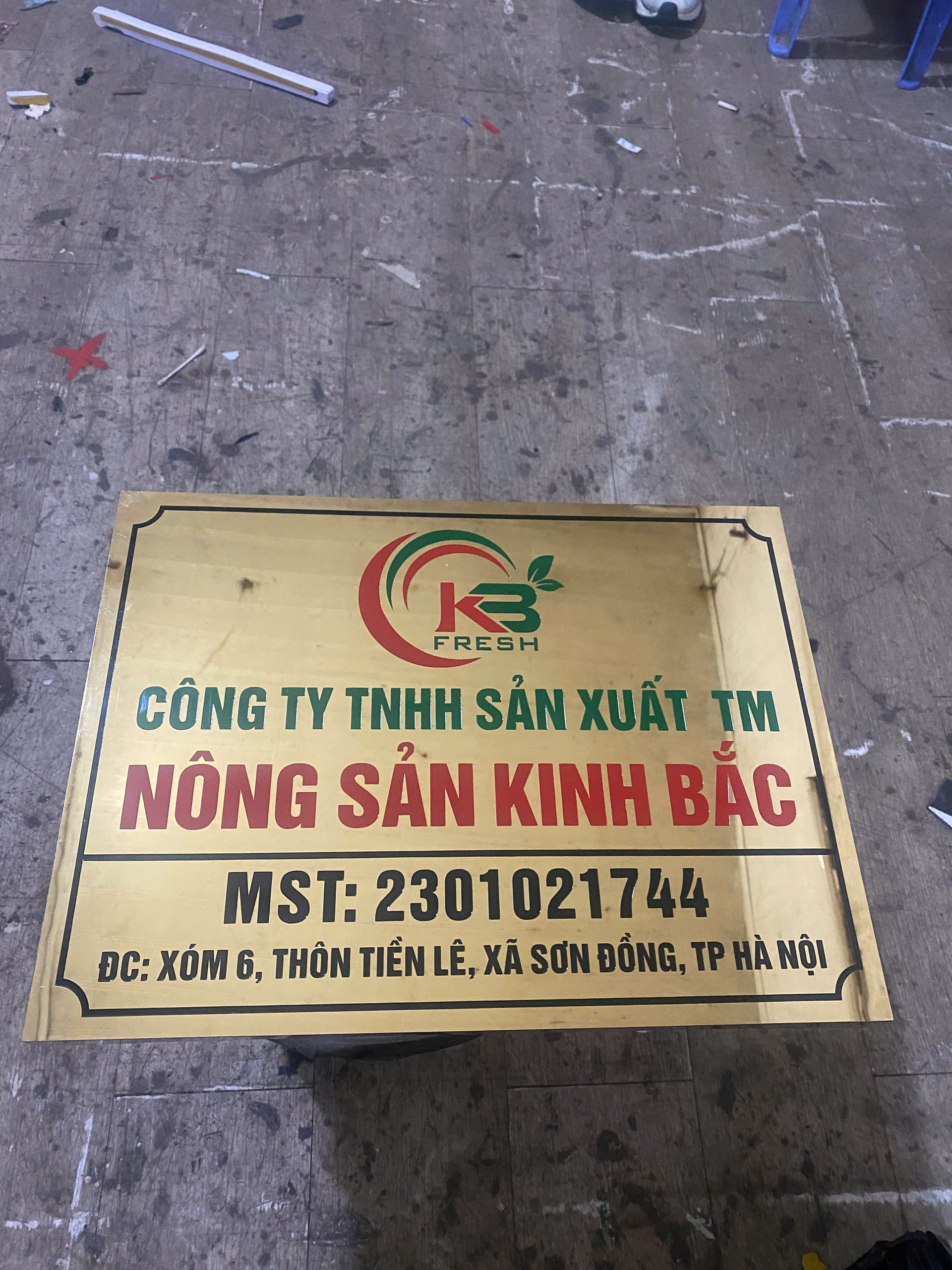 biển công ty inox gương nội dung ăn mòn theo thiết kế