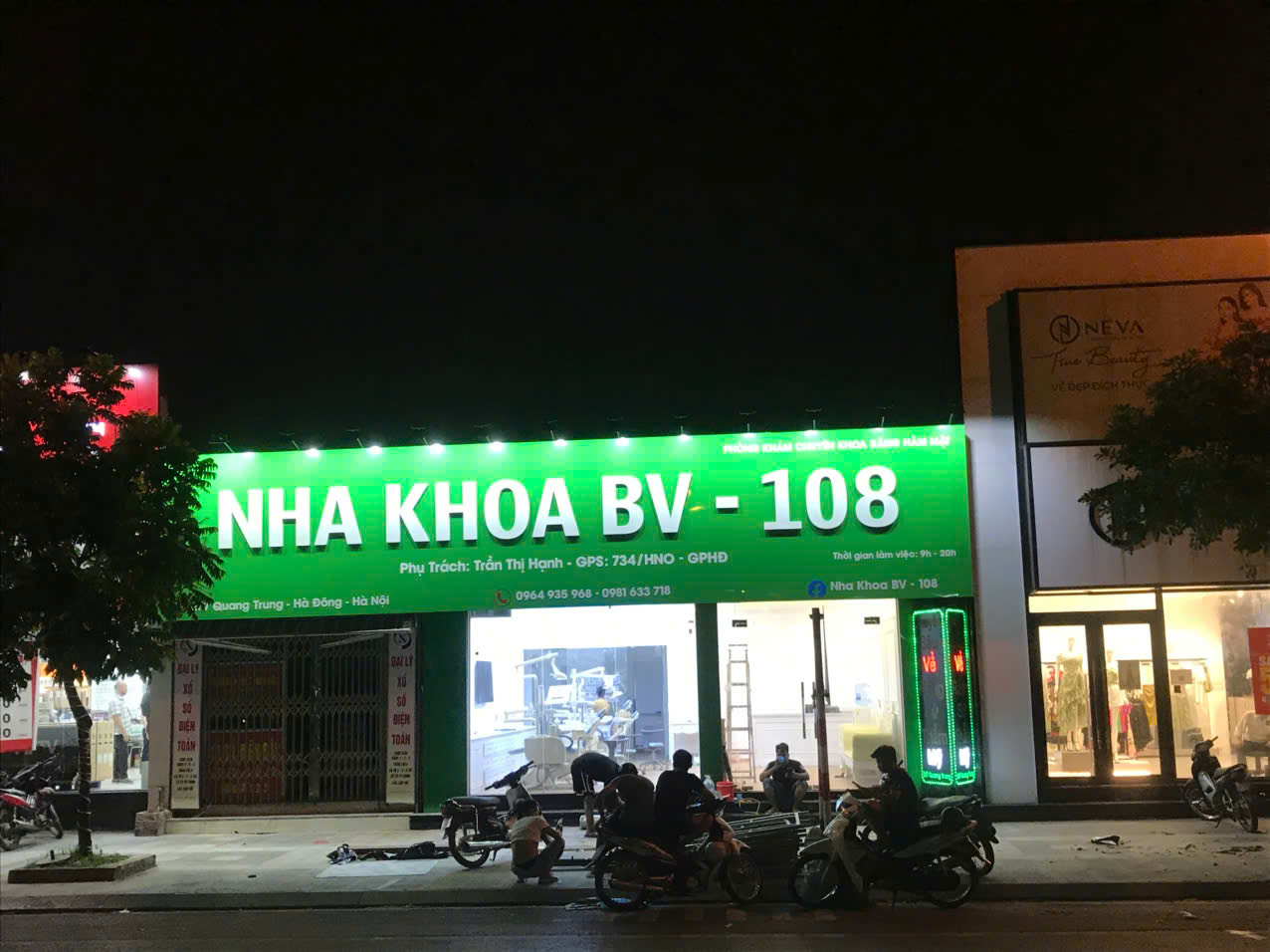 thi công mặt dựng aluminium alcorest chữ mặt mica sáng mặt tại hà nội